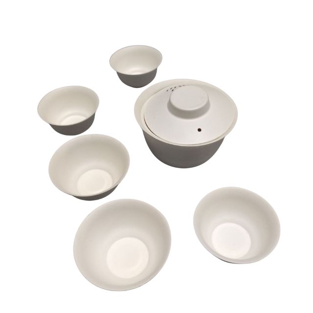 Wet Pressed Pulp Tea Cup Set Wholesale