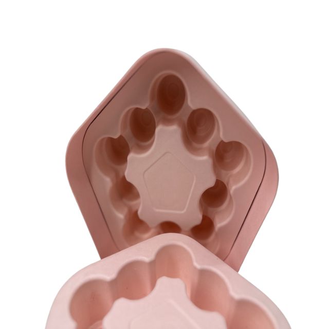 Pink Wet Press Molded Pulp Packaging