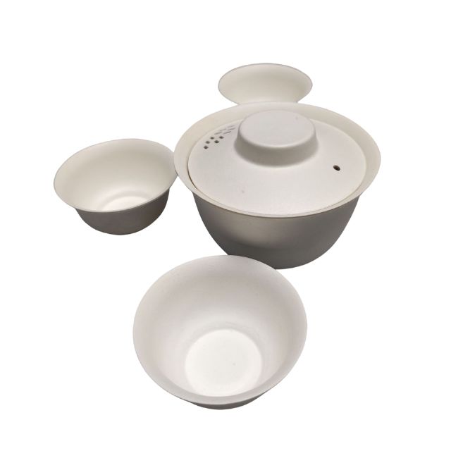 Wet Pressed Pulp Tea Cup Set Wholesale