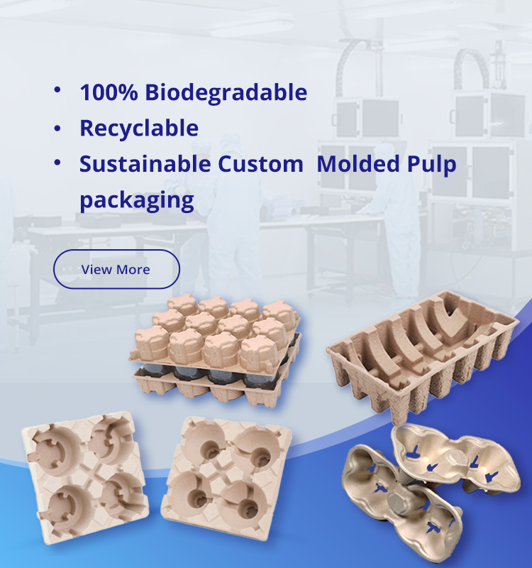 100% Recyclable Custom Molded Pulp Packaging